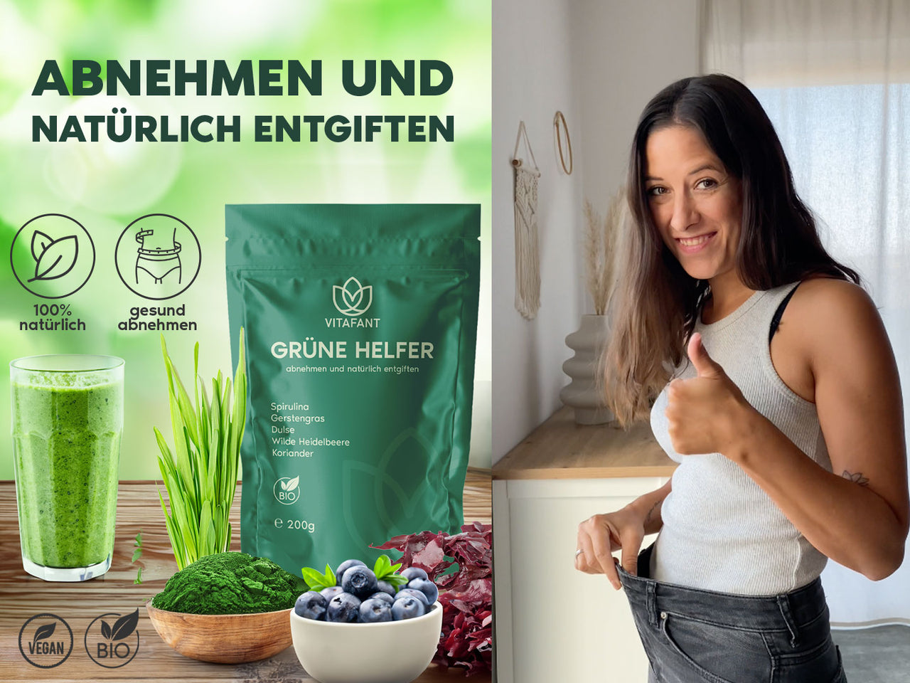 Grüne Helfer Abnehmen durch natürliche Entgiftung Vitafant