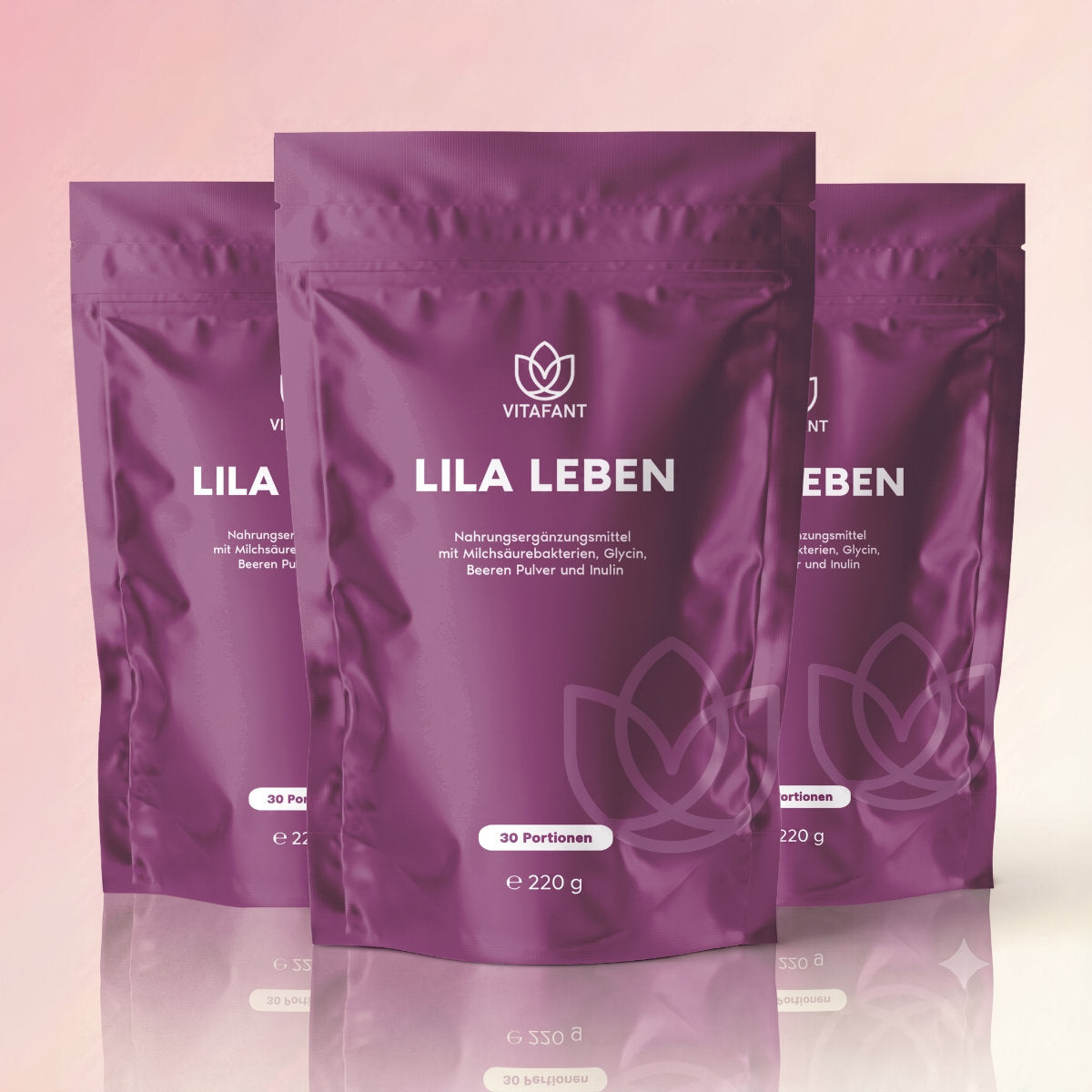Lila Leben 3er Pack