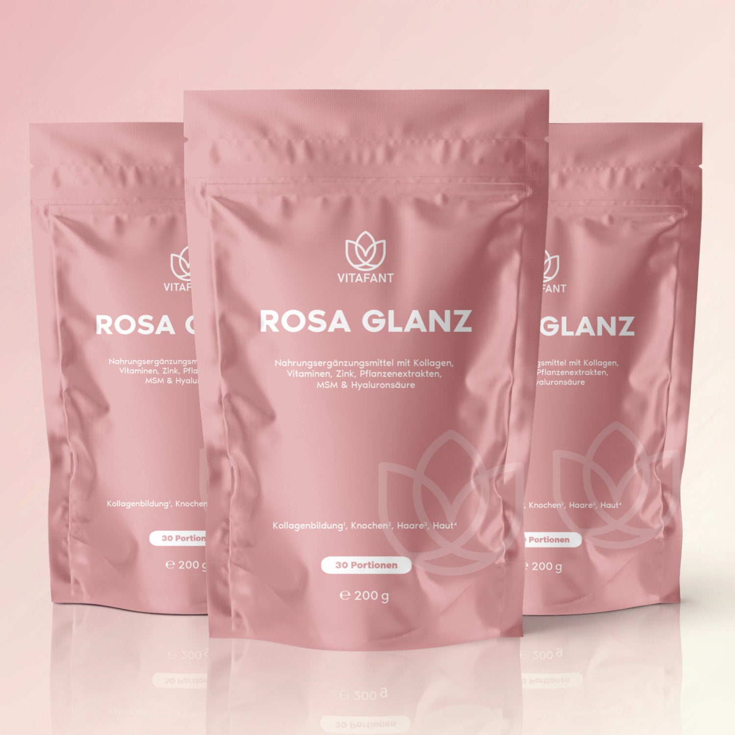 Rosa Glanz 3er Pack